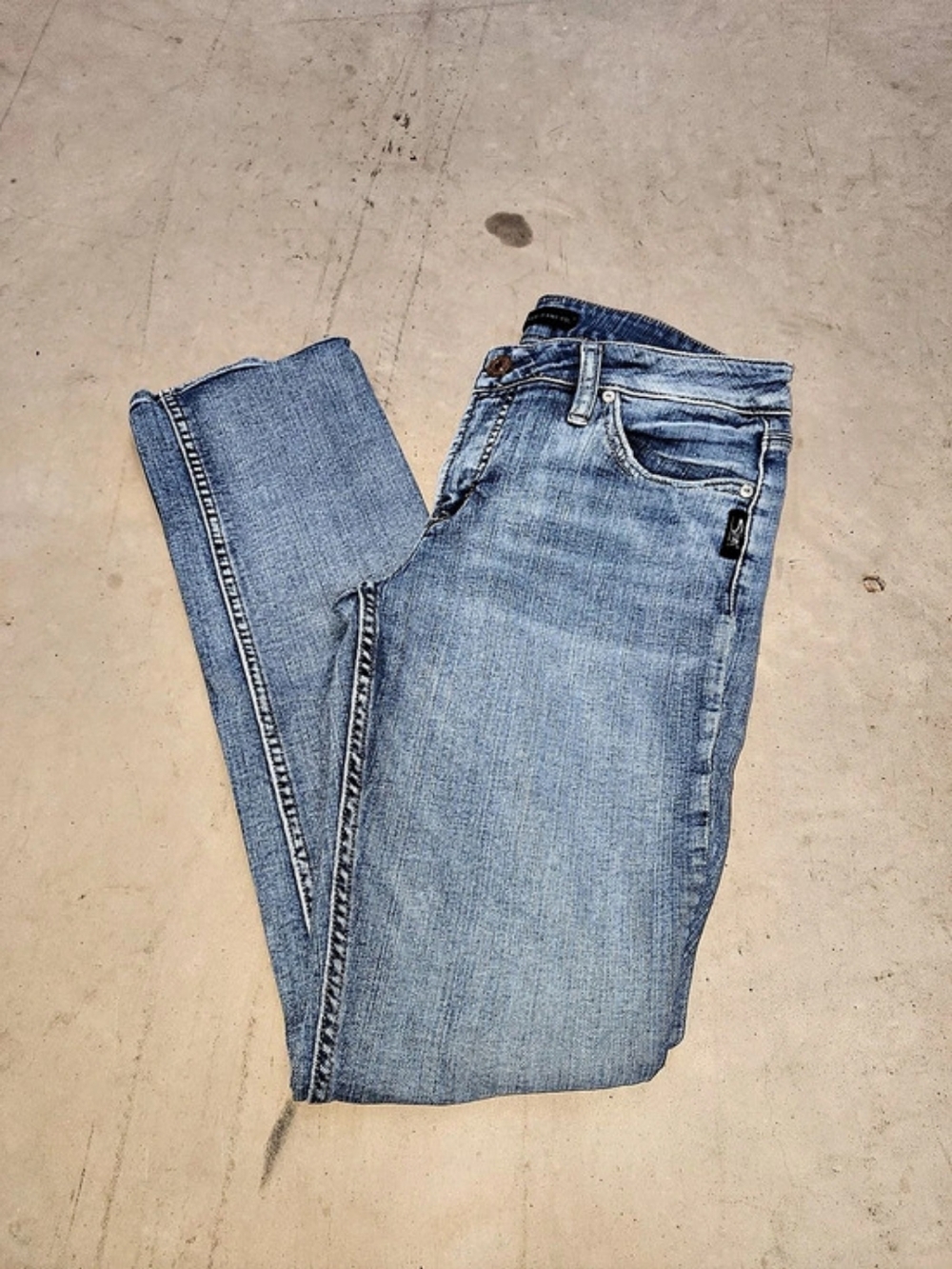 Sikver Jeàns High Rise Skinny Jeans High Rise Skinny Jeans in Blue Waist 28